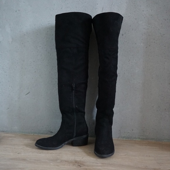 Express Shoes Knee High Velvet Boots Poshmark